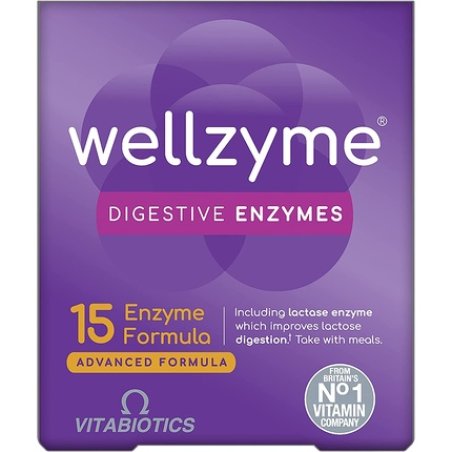 Vitabiotics Wellzyme Digestive Advanced 15 Enzyme Formula 60 Count