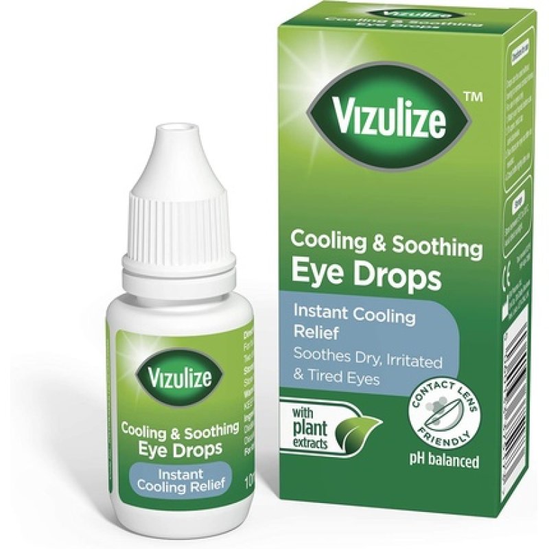 Vizulize Cooling and Soothing Eye Drops 10ml - Instant Relief for Dry, Irritated and Tired Eyes