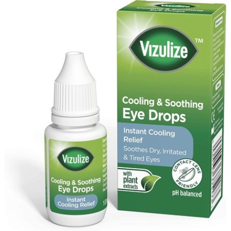 Vizulize Cooling and Soothing Eye Drops 10ml - Instant Relief for Dry, Irritated and Tired Eyes