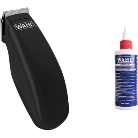 WAHL Pocket Pro Hair Trimmers and Beard Trimmer for Men Grooming Set Black - Includes Clipper Oil 250ml