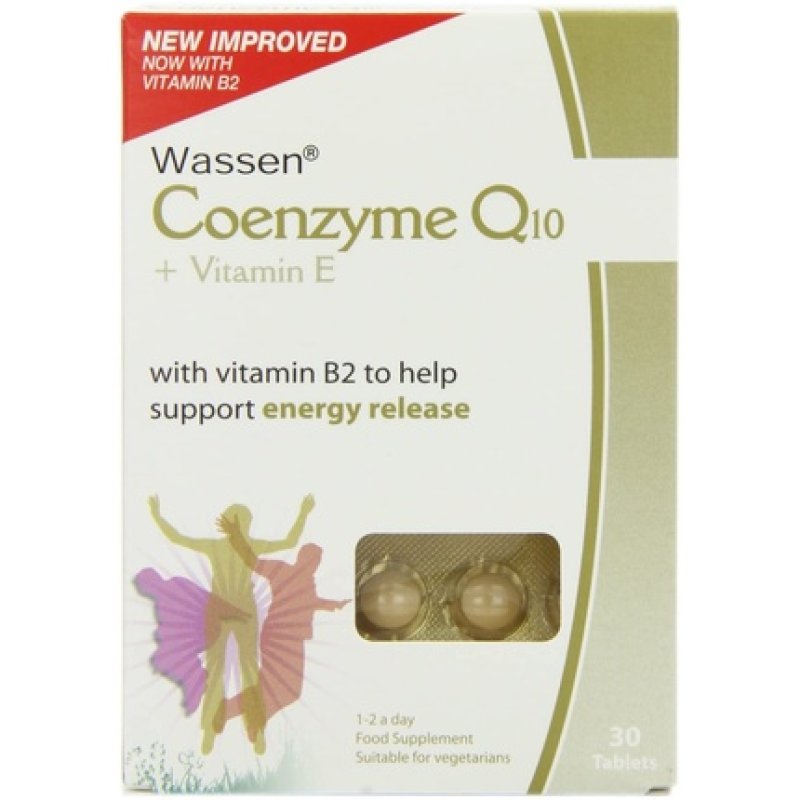 Wassen Coenzyme Q10 Vitamin E 30 Tablets 3 Pack