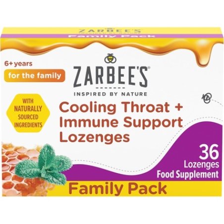 Zarbees Cooling Throat And Immune Support Lozenges