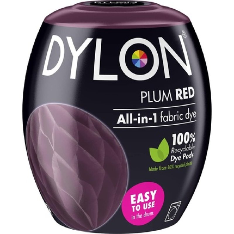 DYLON Washing Machine Fabric Dye Pod for Clothes and Soft Furnishings 350g Plum Red