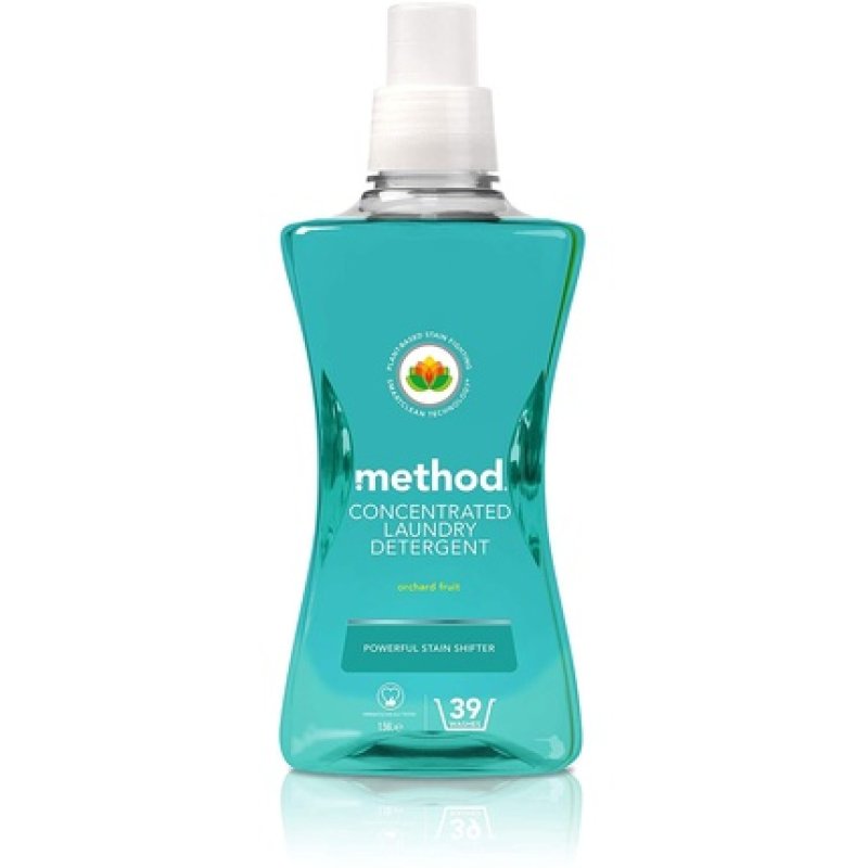 Method Concentrated Laundry Detergent, Orchard Fruit, 39 Washes