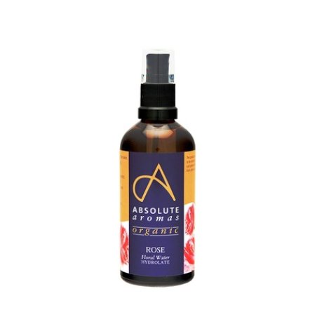 Absolute Aromas Certified Organic Bulgarian Rose Water 100ml - Pure, Natural, Nourishing and Hydrating Facial Spray for