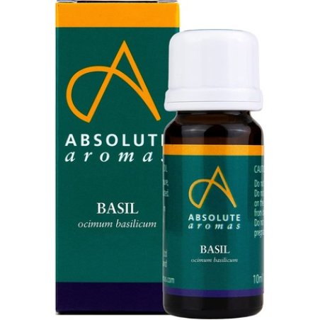Absolute Aromas Basil Essential Oil 10ml - 100% Pure, Natural, Undiluted, Vegan and Cruelty-Free Oil - for Use in