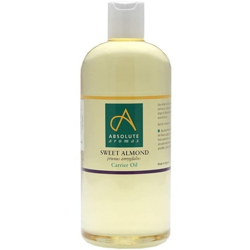 Absolute Aromas Sweet Almond Oil 500ml - Pure, Natural, Cruelty-Free, Vegan, Non-GMO - Moisturizer for Hair, Skin,