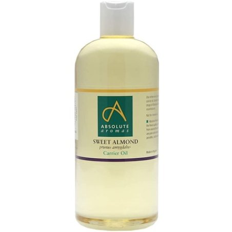 Absolute Aromas Sweet Almond Oil 500ml - Pure, Natural, Cruelty-Free, Vegan, Non-GMO - Moisturizer for Hair, Skin,