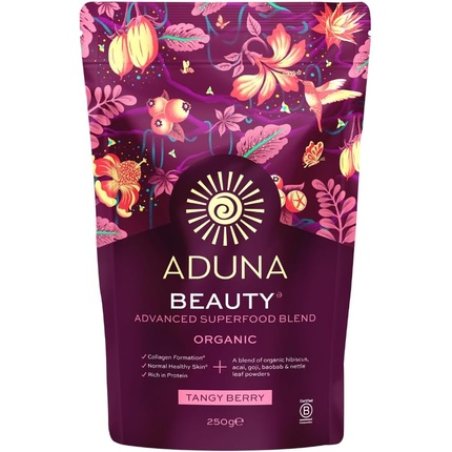 Aduna Advanced Superfood Beauty Blend 100% Organic Powder for Smoothies Juices & Yoghurt 250g Resealable and Recyclable