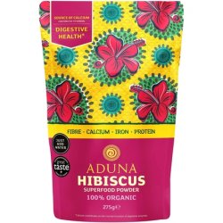 Aduna Hibiscus Powder Certified Organic 100% Natural Flower Powder for Hair Skin Gut Health 275g Resealable and