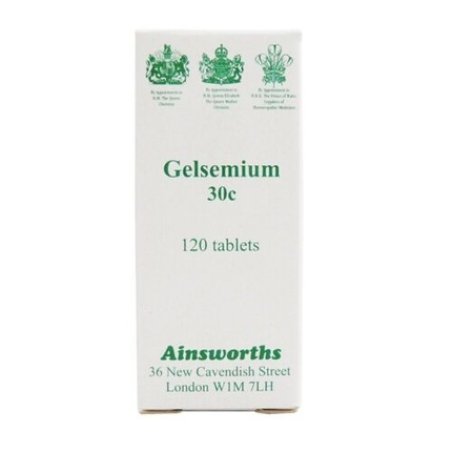 Ainsworths Gelsemium 30C Homoeopathic Remedy 120 Tablets