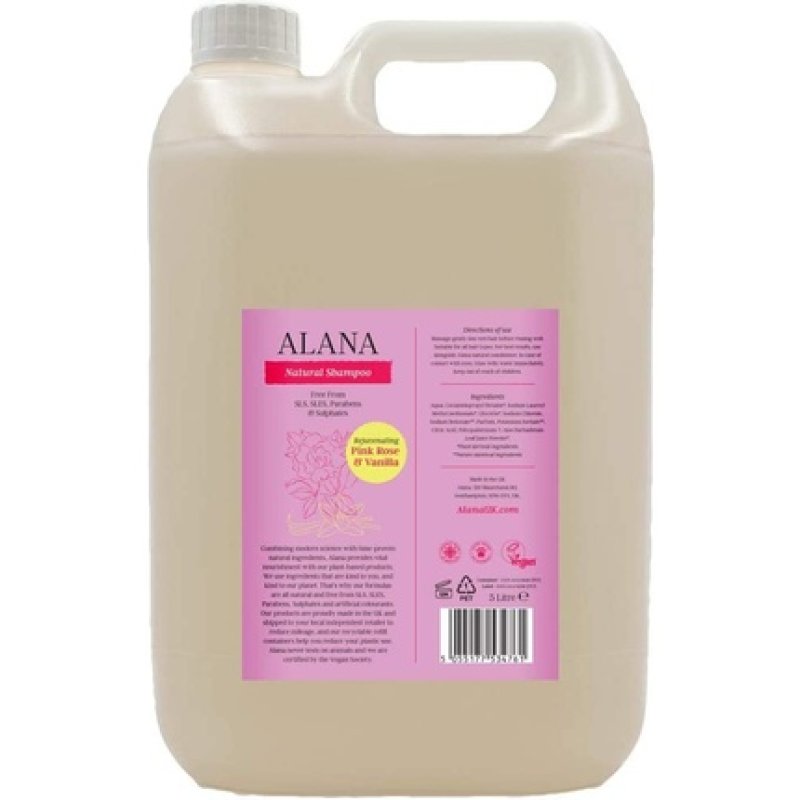 Alana Pink Rose & Vanilla Natural Shampoo 5L