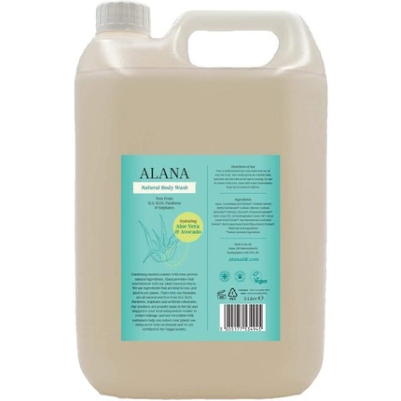 Alana Aloe Vera & Avocado Natural Body Wash 5L