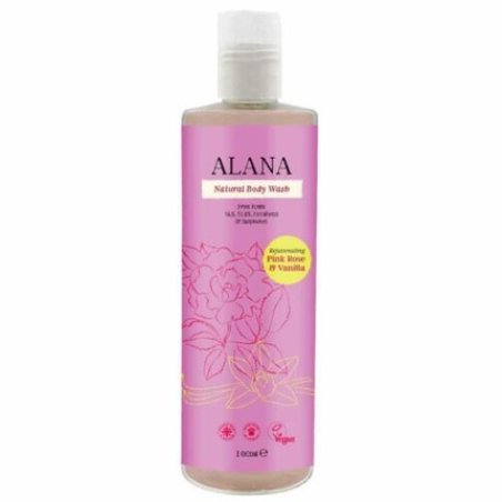 Alana Pink Rose & Vanilla Natural Body Wash Travel Size 100ml