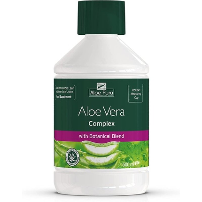 Optima Aloe Vera Complex Juice Natural Vegan Cruelty Free Food Supplement 500ml