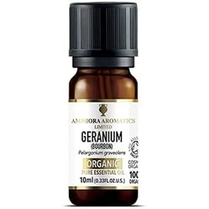 Amphora Aromatics COSMOS Organic Geranium Bourbon Essential Oil 10ml