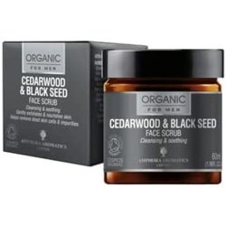 Amphora Aromatics Cedarwood & Black Seed Face Scrub for Men COSMOS Organic 60ml