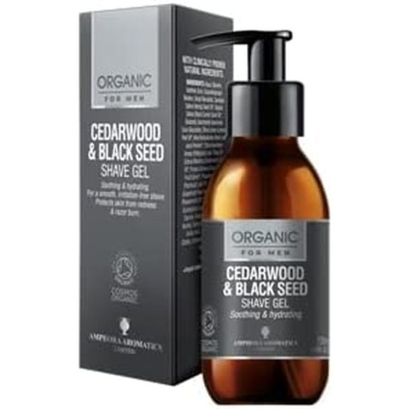 Amphora Aromatics Cedarwood & Black Seed Soothing Shave Gel COSMOS Organic 120ml