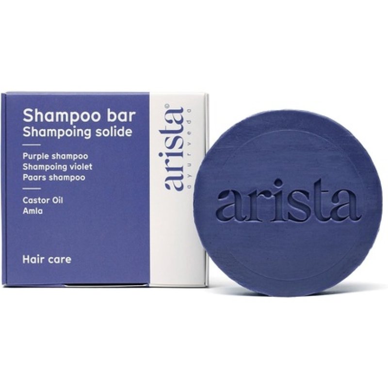Arista Purple Shampoo Bar Sulfate Free Amla Fruit Powder Purple Toner Castor Oil Vegan Paraben Solid