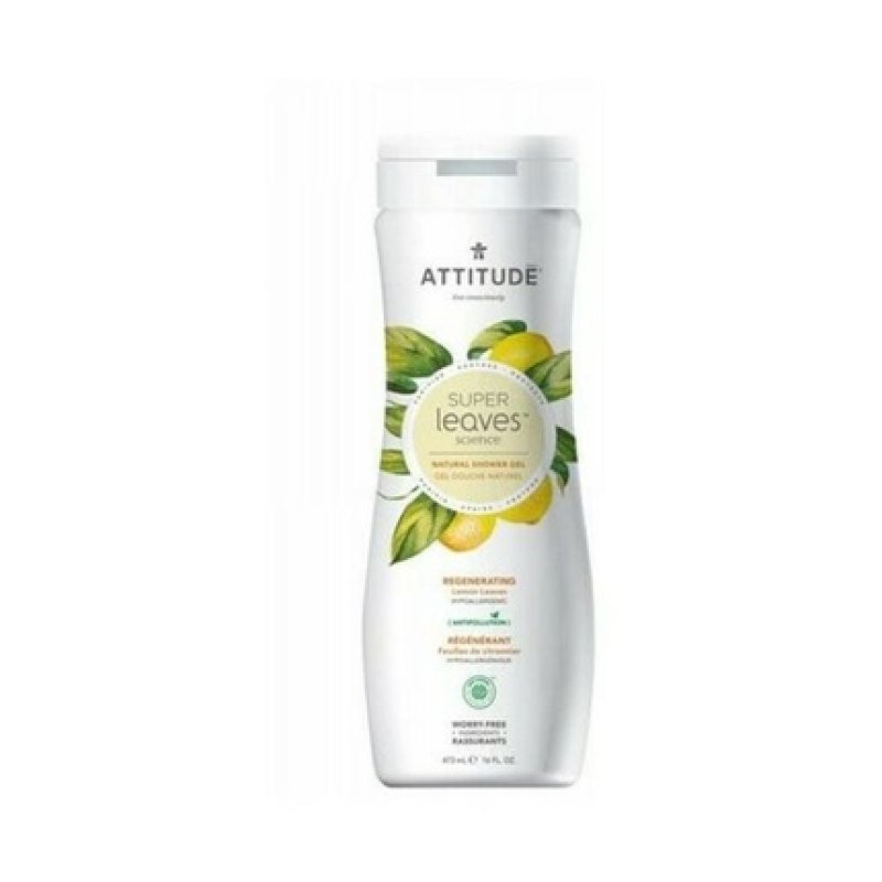 Attitude Super Leaves, Hypoallergenic Body Wash, Lemon Leaves, Fluid Ounce, 473