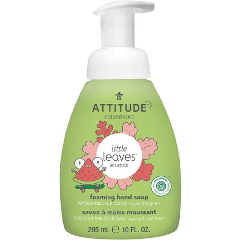 ATTITUDE Foaming Hand Soap for Kids with Plant and Mineral-Based Ingredients 295mL Watermelon and Coco