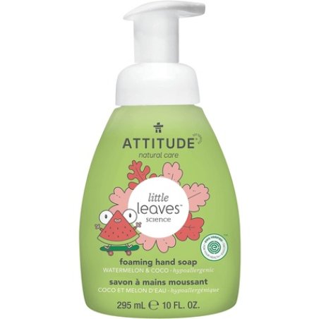 ATTITUDE Foaming Hand Soap for Kids with Plant and Mineral-Based Ingredients 295mL Watermelon and Coco