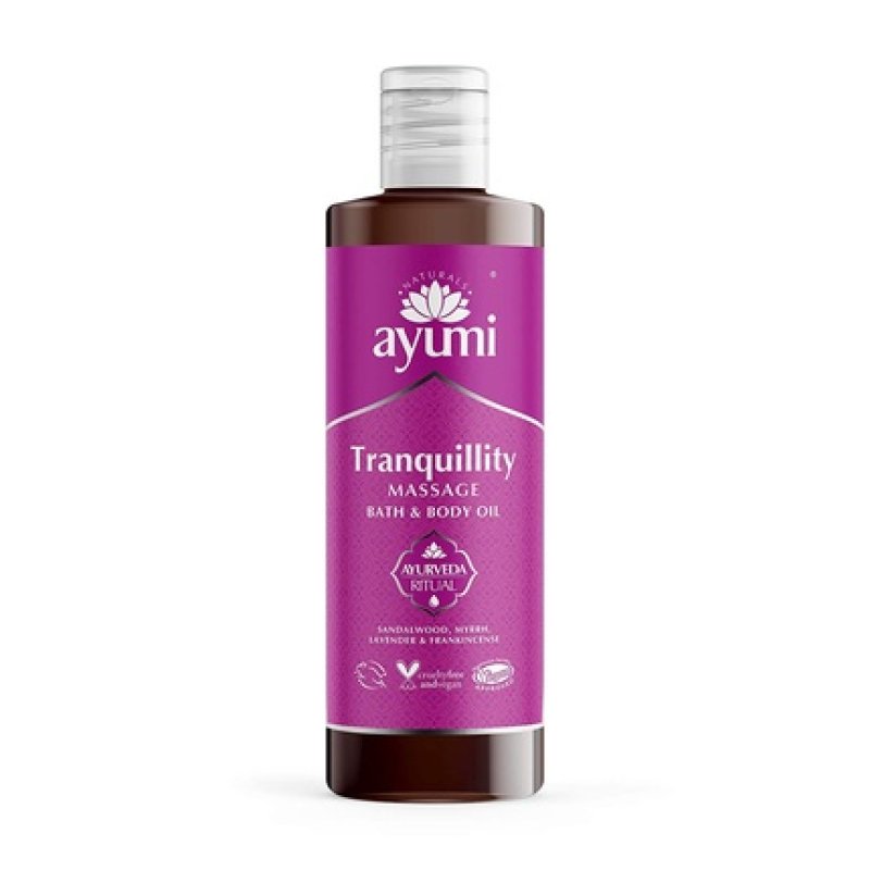 Ayumi Tranquillity Massage Body Oil Vegan Cruelty-Free Dermatologically-Tested 250ml