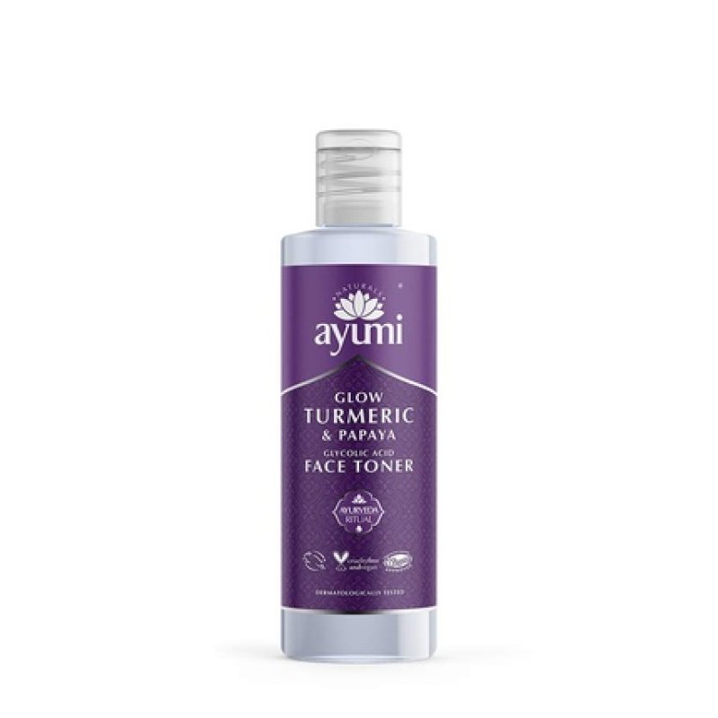 Ayumi Glow Turmeric & Papaya Face Toner Vegan Cruelty-Free Dermatologically-Tested 150ml