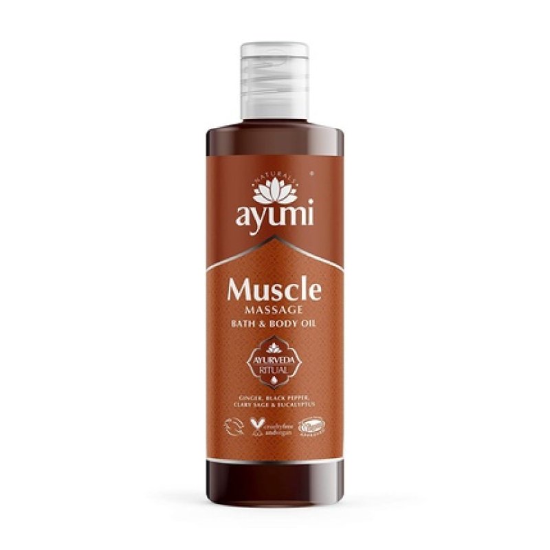 Ayumi Muscle Massage Oil Vegan Cruelty-Free Dermatologically-Tested 250ml