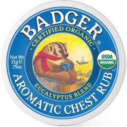 Badger Aromatic Chest Rub Eucalyptus & Mint Certified Organic Soothing Vapor Rub with Lavender Essential Oils Baby