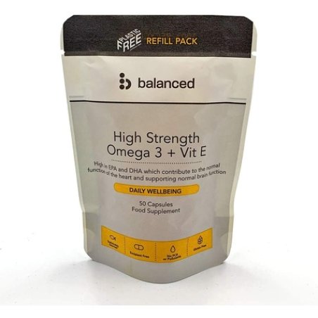 High Strength Omega 3 with Vitamin E 50 Gel Capsules - Refill Pouch