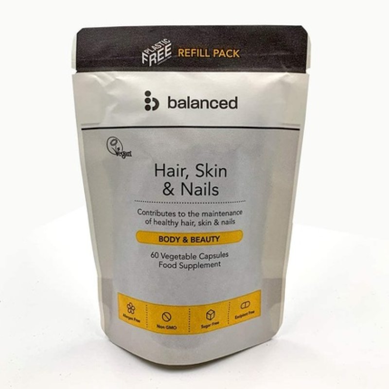 Hair Skin & Nails Veggie Capsules 60 - Refill Pouch