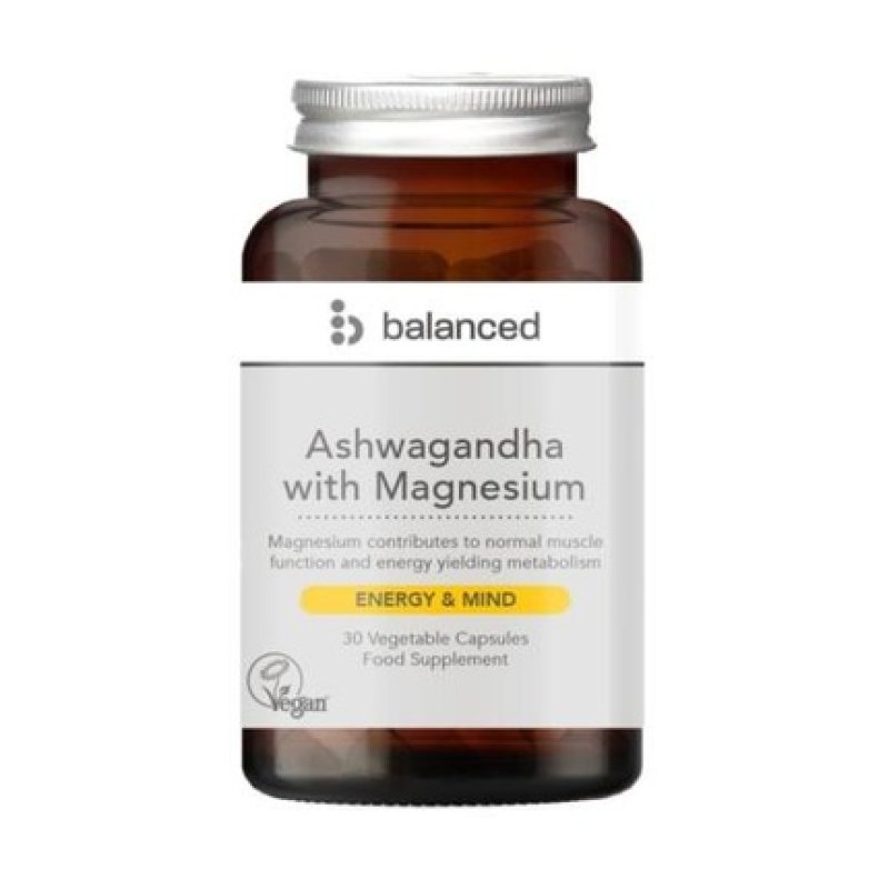 Ashwagandha 30 Veggie Caps - Reusable Bottle