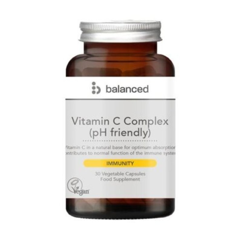 Vitamin C Complex pH Friendly 30 Veggie Caps - Reusable Bottle