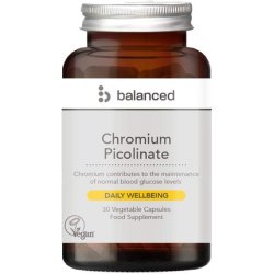 Chromium Picolinate 30 Veggie Caps - Reusable Bottle