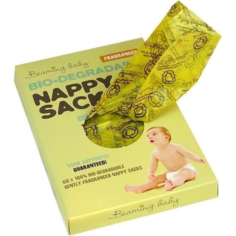 Bio-Degradable Nappy Sacks Fragranced- 60 Sacks Beaming Baby