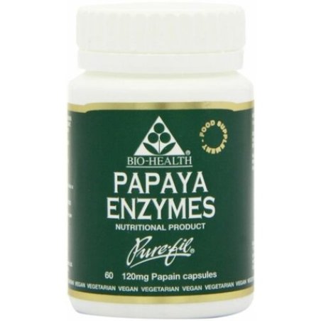 Bio Health Papaya Enzymes 60 Capsules