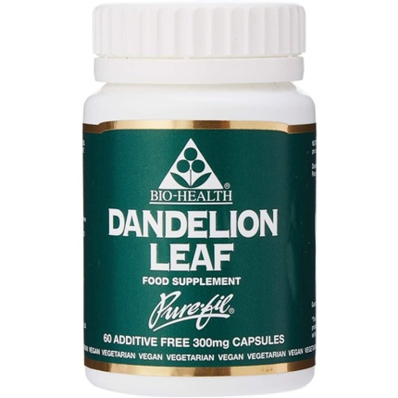 Bio-Health Dandelion Leaf 300mg Herbal Supplement 60 Capsules