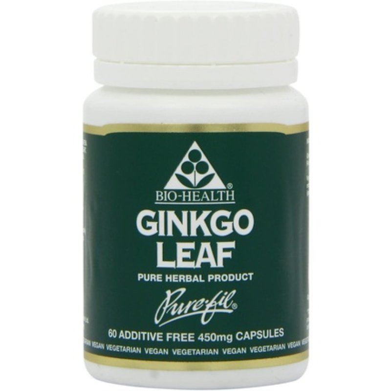 Bio-Health Ginkgo Leaf Powdered 450mg 60 Capsules
