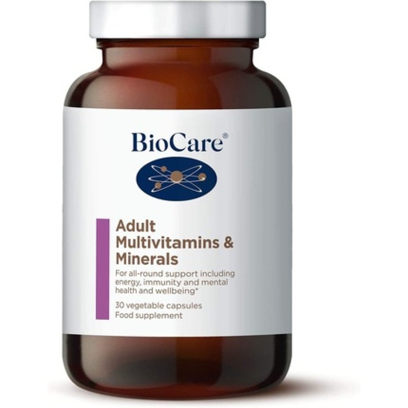 BioCare Adult Multivitamins & Minerals Vegetable Capsules for All-Round Support 30 Capsules