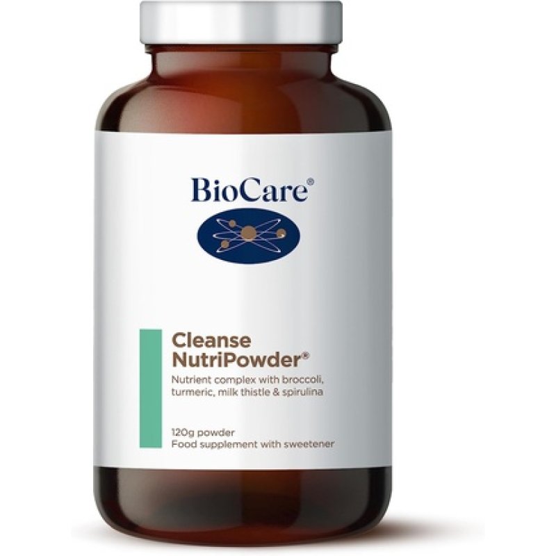 BioCare Cleanse NutriPowder Nutrient Complex with Broccoli Turmeric Milk Thistle and Spirulina 120g