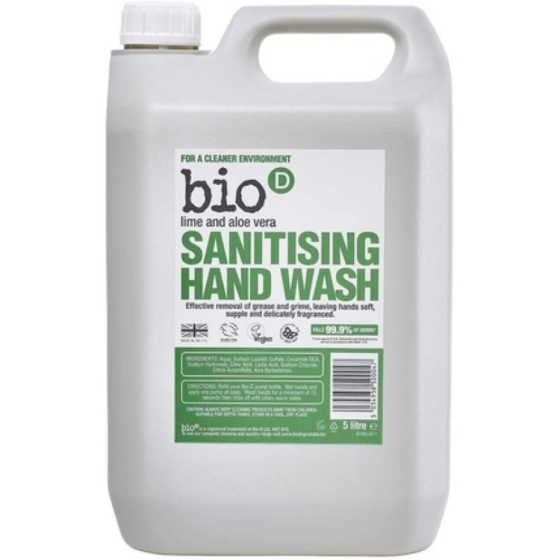 Bio D Sanitising Handwash Lime and Aloe Vera 5L