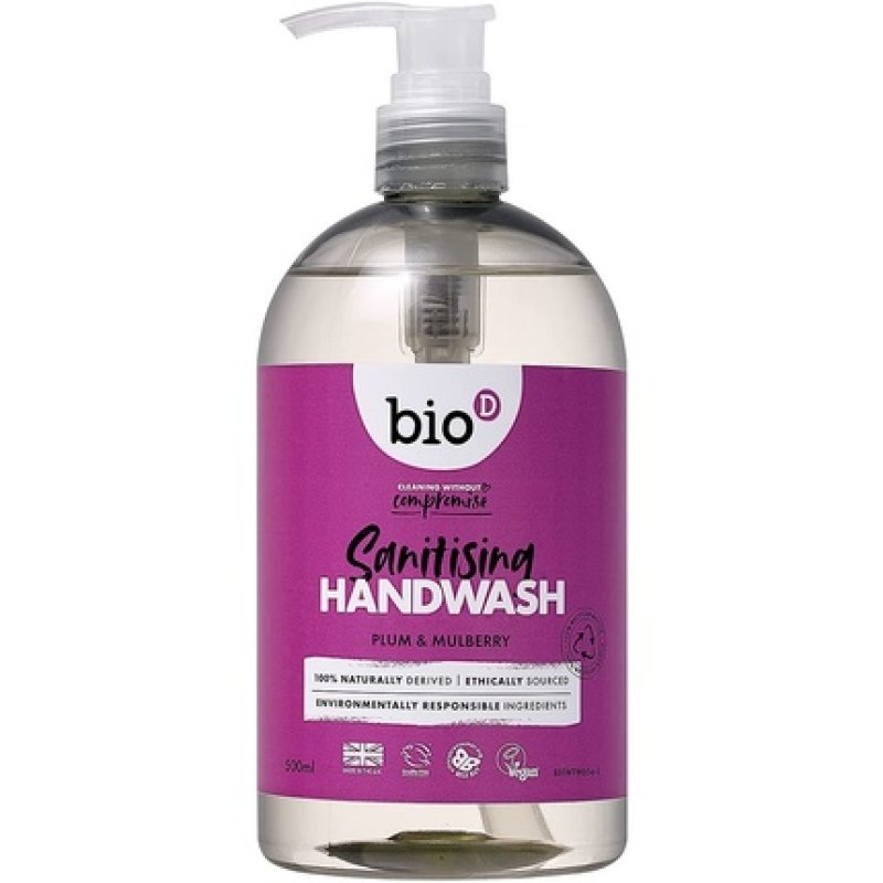 Bio-d Plum & Mulberry Sanitising Hand Wash 500ml