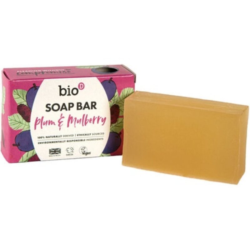 Bio-D Prune & Mulberry Soap Bar 90g - Vegan - Organic