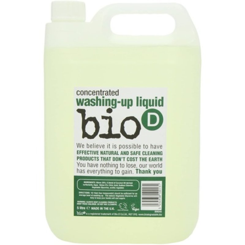 Bio-D Washing Up Liquid 5000ml X 4 Pack Of 4