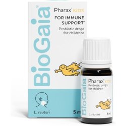 BioGaia Pharax for Kids Probiotics Drops with Vit-D 100 Million Live L. Reuteri for Kids Gut and Immune Support