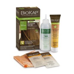 BioKap Natural Medium Blonde 7.0 Rapid Hair Color 135ml - Permanent Vegan Formula for Sensitive Skin