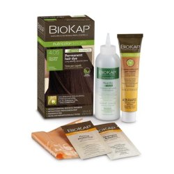 BioKap Chocolate Chestnut 4.05 Rapid Hair Dye 135ml - Permanent Vegan and Natural Formula for Sensitive Skin - Works in