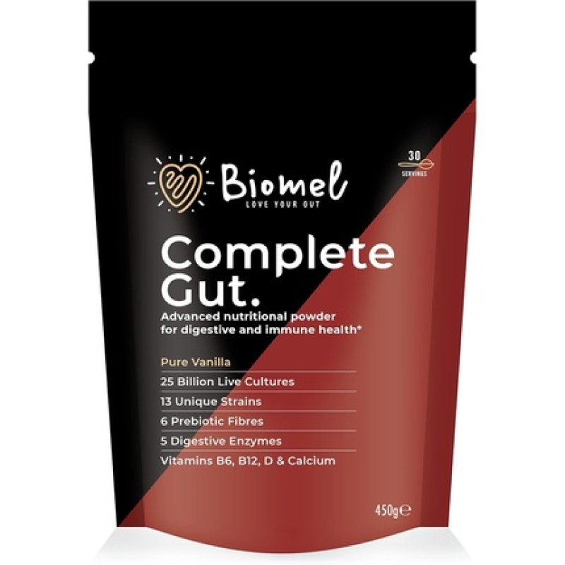Biomel Complete Gut Pure Vanilla 4 In 1 Gut Health Powder