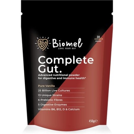 Biomel Complete Gut Pure Vanilla 4 In 1 Gut Health Powder